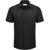 image:imageAlimens amp Gentle Mens Cuban Guayabera Shirts Short Sleeve Button Down Shirts for Men Summer Beach WeddingBlack