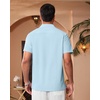 image:imageAlimens amp Gentle Mens Cuban Guayabera Shirts Short Sleeve Button Down Shirts for Men Summer Beach WeddingBlue