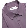 image:imageAlimens amp Gentle Mens Cuban Guayabera Shirts Short Sleeve Button Down Shirts for Men Summer Beach WeddingDark Purple