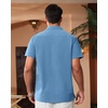 image:imageAlimens amp Gentle Mens Cuban Guayabera Shirts Short Sleeve Button Down Shirts for Men Summer Beach WeddingDenim Blue