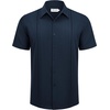 image:imageAlimens amp Gentle Mens Cuban Guayabera Shirts Short Sleeve Button Down Shirts for Men Summer Beach WeddingNavy Blue