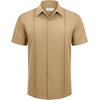 image:imageAlimens amp Gentle Mens Cuban Guayabera Shirts Short Sleeve Button Down Shirts for Men Summer Beach WeddingTan