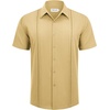 image:imageAlimens amp Gentle Mens Cuban Guayabera Shirts Short Sleeve Button Down Shirts for Men Summer Beach WeddingYellow