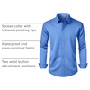 image:imageAlimens amp Gentle Mens Dress Shirt Regular Fit Stretch Stain Shield Long Sleeve Solid Business Wedding Button Down ShirtsBlue