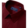 image:imageAlimens amp Gentle Mens Dress Shirt Regular Fit Stretch Stain Shield Long Sleeve Solid Business Wedding Button Down ShirtsBurgundy  Red