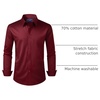 image:imageAlimens amp Gentle Mens Dress Shirt Regular Fit Stretch Stain Shield Long Sleeve Solid Business Wedding Button Down ShirtsBurgundy  Red