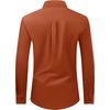 image:imageAlimens amp Gentle Mens Dress Shirt Regular Fit Stretch Stain Shield Long Sleeve Solid Business Wedding Button Down ShirtsBurnt Orange