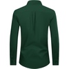 image:imageAlimens amp Gentle Mens Dress Shirt Regular Fit Stretch Stain Shield Long Sleeve Solid Business Wedding Button Down ShirtsDark Green