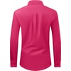 image:imageAlimens amp Gentle Mens Dress Shirt Regular Fit Stretch Stain Shield Long Sleeve Solid Business Wedding Button Down ShirtsHot Pink