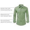 image:imageAlimens amp Gentle Mens Dress Shirt Regular Fit Stretch Stain Shield Long Sleeve Solid Business Wedding Button Down ShirtsLight  Green