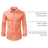 image:imageAlimens amp Gentle Mens Dress Shirt Regular Fit Stretch Stain Shield Long Sleeve Solid Business Wedding Button Down ShirtsLight  Orange