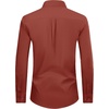 image:imageAlimens amp Gentle Mens Dress Shirt Regular Fit Stretch Stain Shield Long Sleeve Solid Business Wedding Button Down ShirtsPersimmon Red