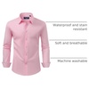 image:imageAlimens amp Gentle Mens Dress Shirt Regular Fit Stretch Stain Shield Long Sleeve Solid Business Wedding Button Down ShirtsPink