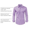 image:imageAlimens amp Gentle Mens Dress Shirt Regular Fit Stretch Stain Shield Long Sleeve Solid Business Wedding Button Down ShirtsPink Purple