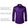 image:imageAlimens amp Gentle Mens Dress Shirt Regular Fit Stretch Stain Shield Long Sleeve Solid Business Wedding Button Down ShirtsPurple