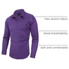 image:imageAlimens amp Gentle Mens Dress Shirts Long Sleeve WrinkleFree Stretch Shirts Solid Formal Button Down Shirt with PocketAg Purple