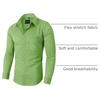 image:imageAlimens amp Gentle Mens Dress Shirts Long Sleeve WrinkleFree Stretch Shirts Solid Formal Button Down Shirt with PocketBright Green