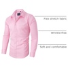 image:imageAlimens amp Gentle Mens Dress Shirts Long Sleeve WrinkleFree Stretch Shirts Solid Formal Button Down Shirt with PocketPink