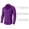 image:imageAlimens amp Gentle Mens Dress Shirts Long Sleeve WrinkleFree Stretch Shirts Solid Formal Button Down Shirt with PocketPurple