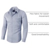 image:imageAlimens amp Gentle Mens Dress Shirts Long Sleeve WrinkleFree Stretch Shirts Solid Formal Button Down Shirt with PocketSilver