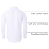 image:imageAlimens amp Gentle Mens Dress Shirts Long Sleeve WrinkleFree Stretch Shirts Solid Formal Button Down Shirt with PocketWhite