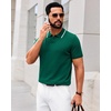 image:imageAlimens amp Gentle Mens Knitted Polo Shirts V Neck Collared Shirts for GolfGreen