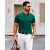 image:imageAlimens amp Gentle Mens Knitted Polo Shirts V Neck Collared Shirts for GolfGreen
