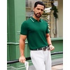 image:imageAlimens amp Gentle Mens Knitted Polo Shirts V Neck Collared Shirts for GolfGreen