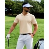 image:imageAlimens amp Gentle Mens Knitted Polo Shirts V Neck Collared Shirts for GolfKhaki