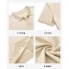 image:imageAlimens amp Gentle Mens Knitted Polo Shirts V Neck Collared Shirts for GolfKhaki