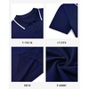 image:imageAlimens amp Gentle Mens Knitted Polo Shirts V Neck Collared Shirts for GolfNavy Blue