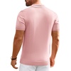 image:imageAlimens amp Gentle Mens Knitted Polo Shirts V Neck Collared Shirts for GolfPink