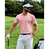 image:imageAlimens amp Gentle Mens Knitted Polo Shirts V Neck Collared Shirts for GolfPink