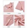 image:imageAlimens amp Gentle Mens Knitted Polo Shirts V Neck Collared Shirts for GolfPink