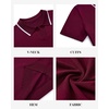 image:imageAlimens amp Gentle Mens Knitted Polo Shirts V Neck Collared Shirts for GolfWine Red