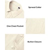image:imageAlimens amp Gentle Mens Linen Textured Shirt Long Sleeve Summer Beach TopsBeige