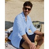 image:imageAlimens amp Gentle Mens Linen Textured Shirt Long Sleeve Summer Beach TopsBlue