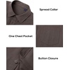 image:imageAlimens amp Gentle Mens Linen Textured Shirt Long Sleeve Summer Beach TopsBrown