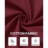 image:imageAlimens amp Gentle Mens Linen Textured Shirt Long Sleeve Summer Beach TopsBurgundy