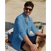 image:imageAlimens amp Gentle Mens Linen Textured Shirt Long Sleeve Summer Beach TopsDusty Blue