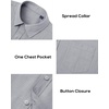 image:imageAlimens amp Gentle Mens Linen Textured Shirt Long Sleeve Summer Beach TopsGrey
