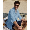 image:imageAlimens amp Gentle Mens Linen Textured Shirt Long Sleeve Summer Beach TopsGrey Blue