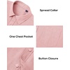image:imageAlimens amp Gentle Mens Linen Textured Shirt Long Sleeve Summer Beach TopsGrey Pink