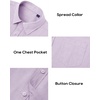 image:imageAlimens amp Gentle Mens Linen Textured Shirt Long Sleeve Summer Beach TopsLavender