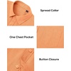 image:imageAlimens amp Gentle Mens Linen Textured Shirt Long Sleeve Summer Beach TopsOrange