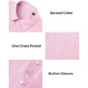 image:imageAlimens amp Gentle Mens Linen Textured Shirt Long Sleeve Summer Beach TopsPink