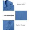 image:imageAlimens amp Gentle Mens Linen Textured Shirt Long Sleeve Summer Beach TopsRoyal Blue