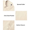 image:imageAlimens amp Gentle Mens Linen Textured Shirt Long Sleeve Summer Beach TopsTan