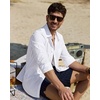 image:imageAlimens amp Gentle Mens Linen Textured Shirt Long Sleeve Summer Beach TopsWhite