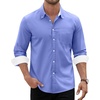 image:imageAlimens amp Gentle Mens Oxford Shirt Long Sleeve Button Down Shirt Casual Stretch Dress Shirt with Pocket